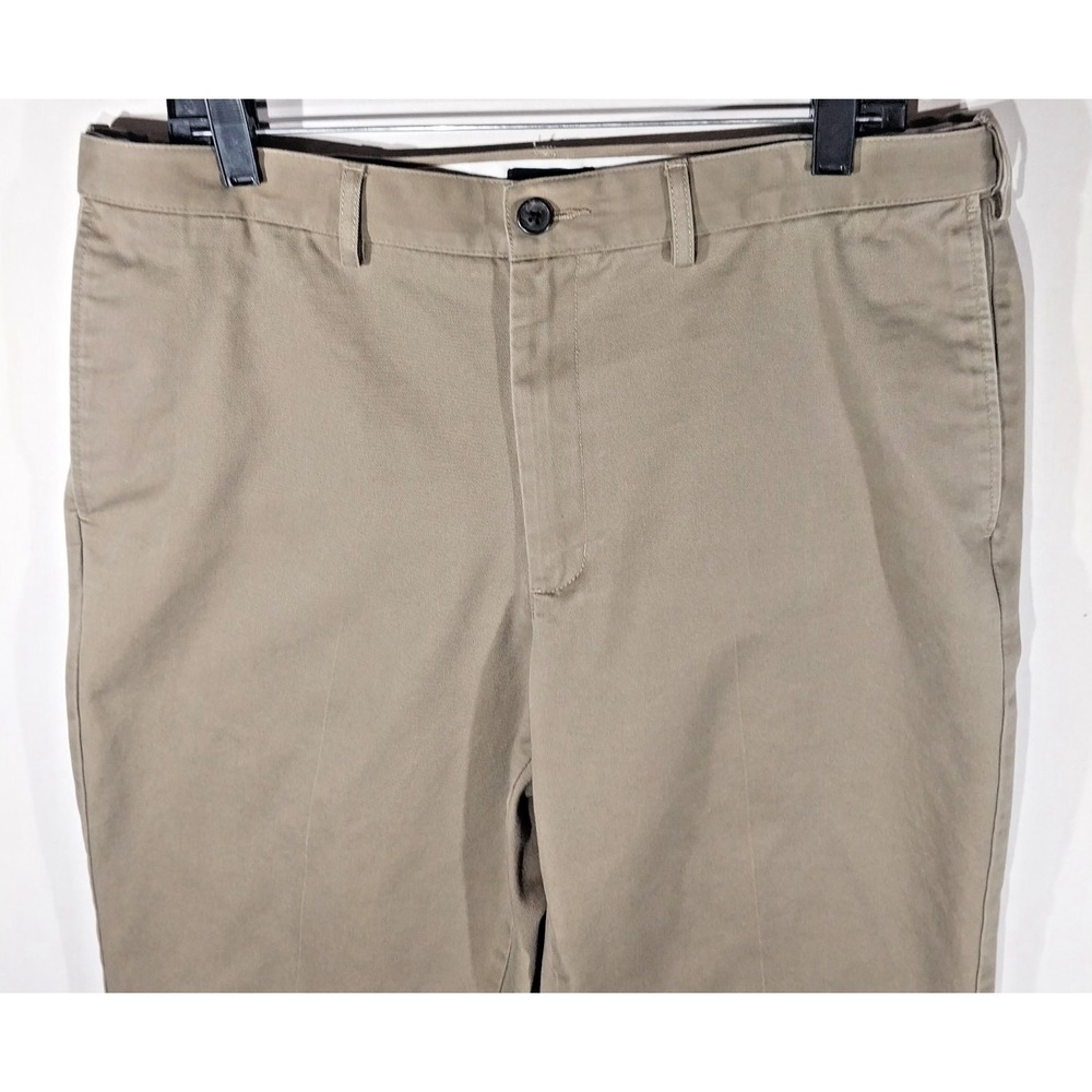 Lands' End No Iron Comfort Waist Traditional Fit Khaki Pants Mens Size 36x30